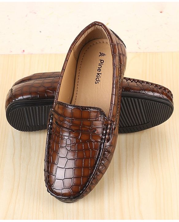 Pine Kids  Slip On Loafer Shoes -  Brown