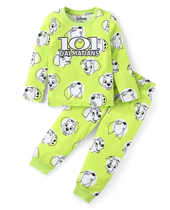 Babyhug Disney Cotton Knit Full Sleeves Night Suit With 101 Dalmatians ...