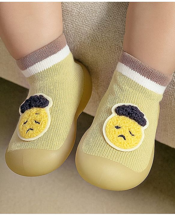 Cute Walk by Babyhug Slip On Sock shoes - Orange