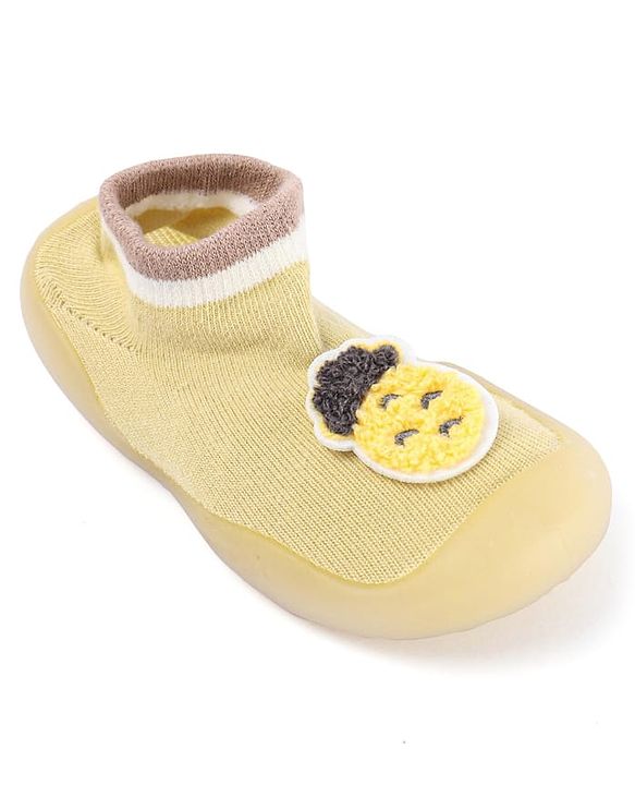 Cute Walk by Babyhug Slip On Sock shoes - Orange