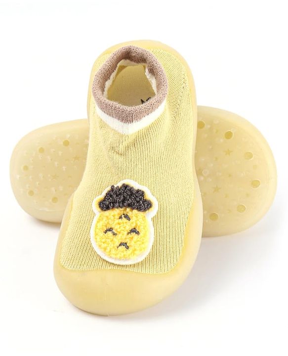 Cute Walk by Babyhug Slip On Sock shoes - Orange