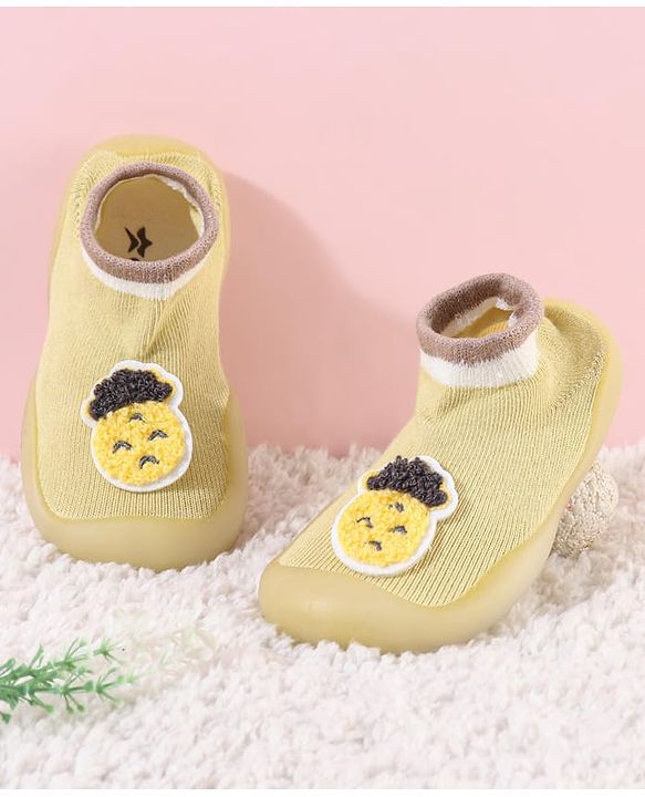Cute Walk by Babyhug Slip On Sock shoes - Orange