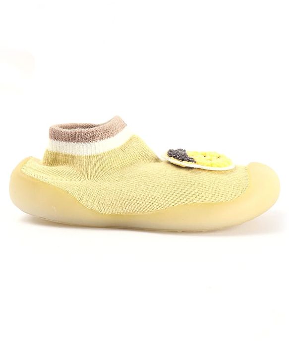 Cute Walk by Babyhug Slip On Sock shoes - Orange