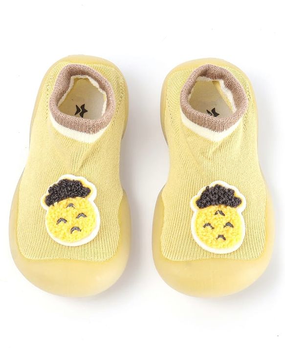 Cute Walk by Babyhug Slip On Sock shoes - Orange