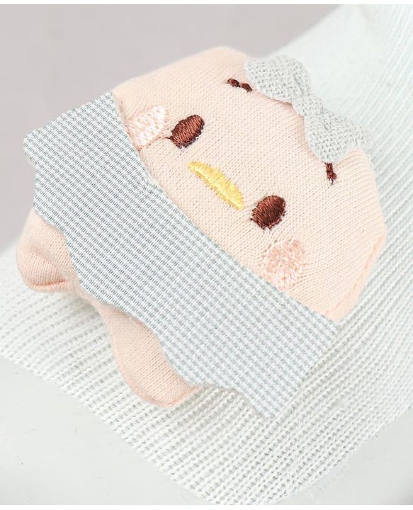 Cute Walk by Babyhug Teddy Applique Slip On Sock Shoes - Blue