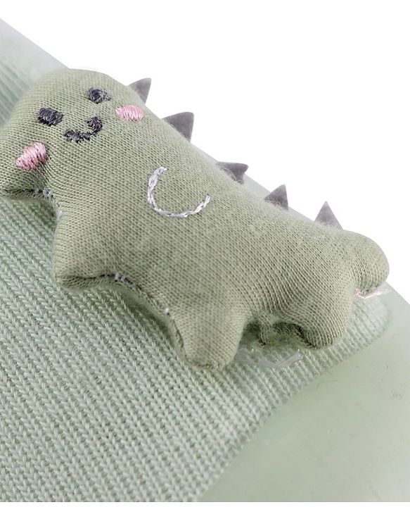 Cute Walk by Babyhug Socks Shoes Dino Applique - Green