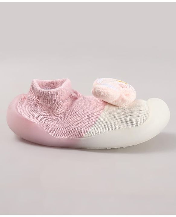 Cute Walk by Babyhug Koala Bear Applique Slip On Sock Shoes - Green