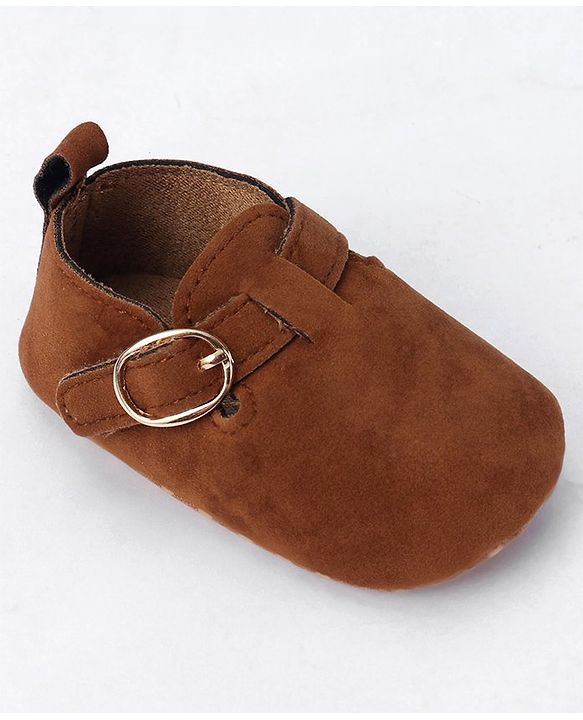 Cute Walk by Babyhug Buckle Closure Booties - Brown