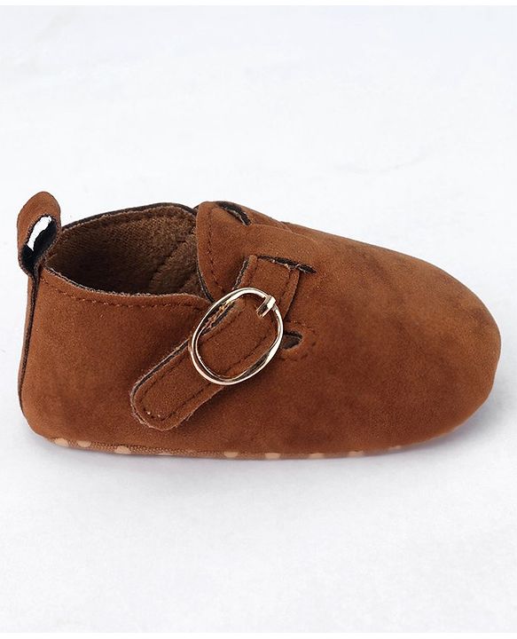 Cute Walk by Babyhug Buckle Closure Booties - Brown
