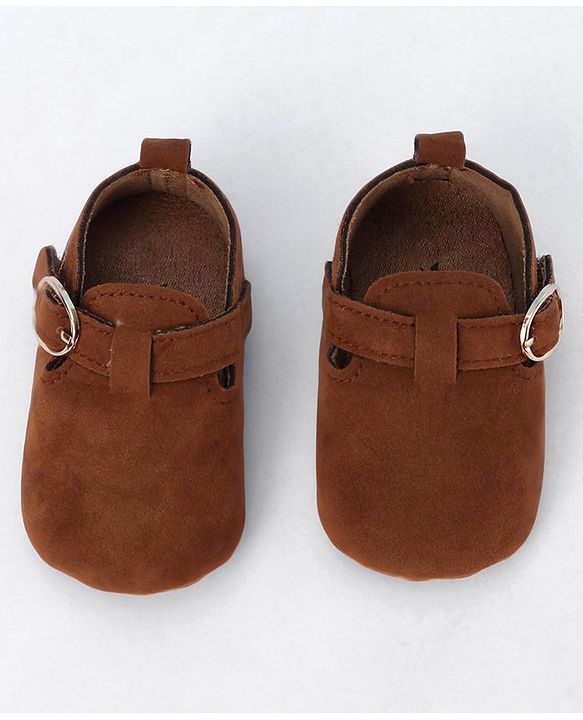 Cute Walk by Babyhug Buckle Closure Booties - Brown