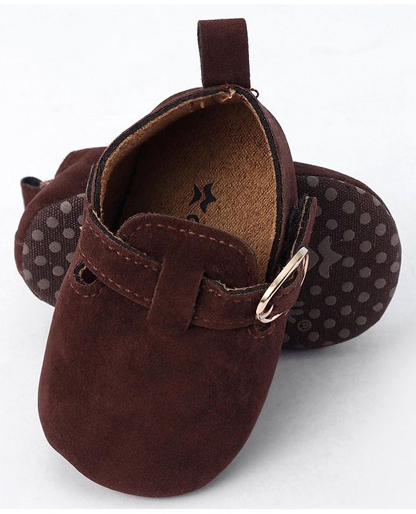 Cute Walk by Babyhug Buckle Closure Booties - Dark Brown
