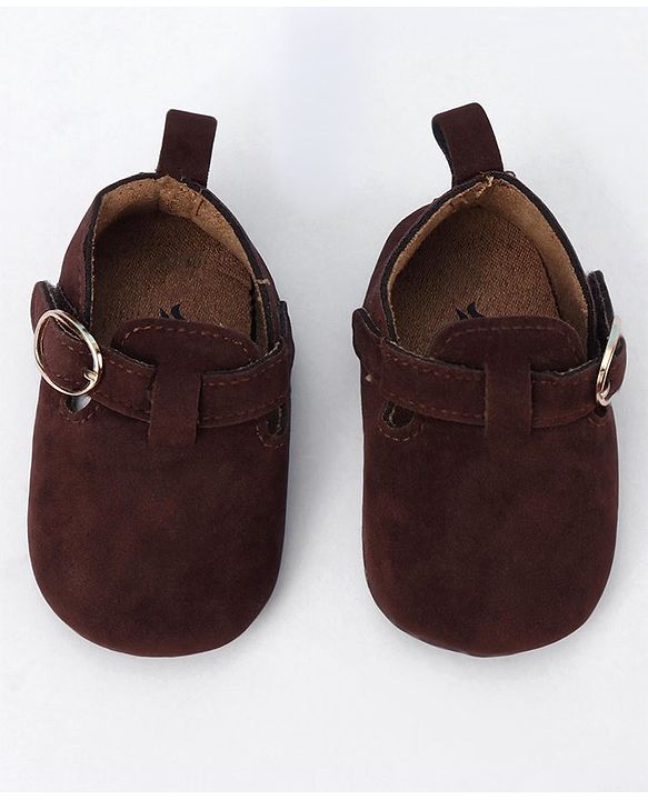 Cute Walk by Babyhug Buckle Closure Booties - Dark Brown