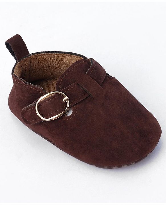 Cute Walk by Babyhug Buckle Closure Booties - Dark Brown