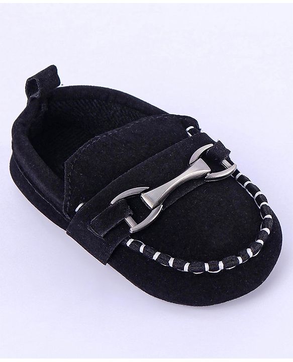 Cute Walk by Babyhug Slip On Loafer Booties - Black