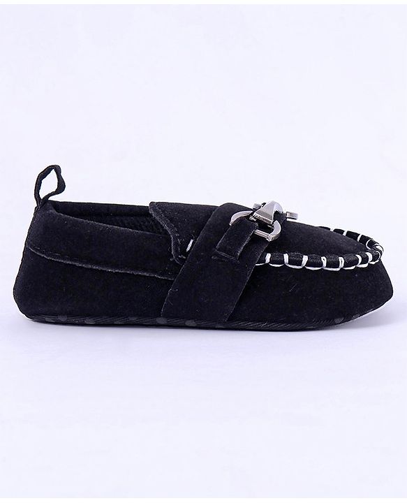 Cute Walk by Babyhug Slip On Loafer Booties - Black