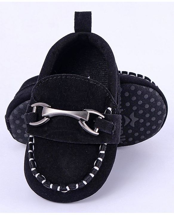 Cute Walk by Babyhug Slip On Loafer Booties - Black