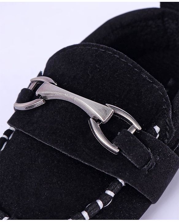 Cute Walk by Babyhug Slip On Loafer Booties - Black