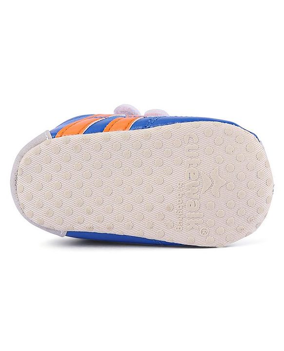 Cute Walk by Babyhug Colour Blocked Double Velcro Closure Booties - Blue