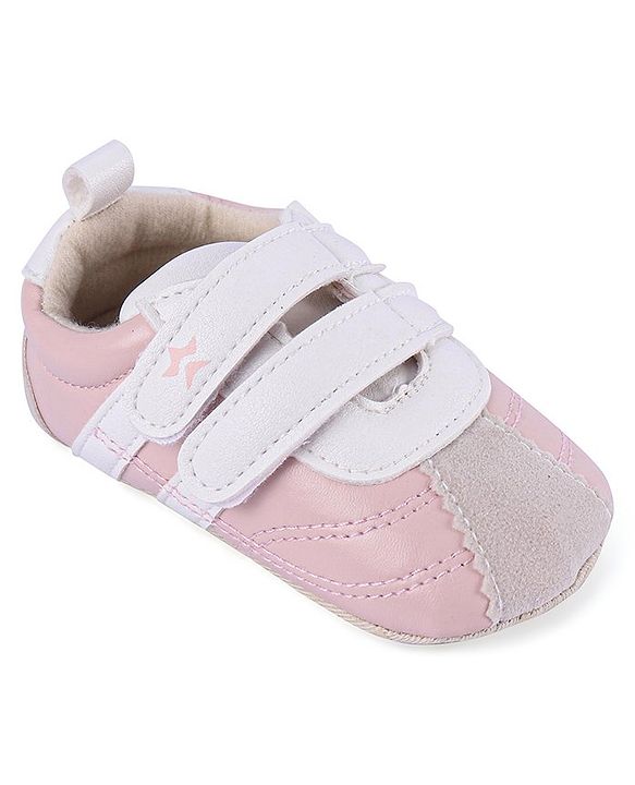 Cute Walk by Babyhug Colour Blocked Double Velcro Closure Booties - Blue