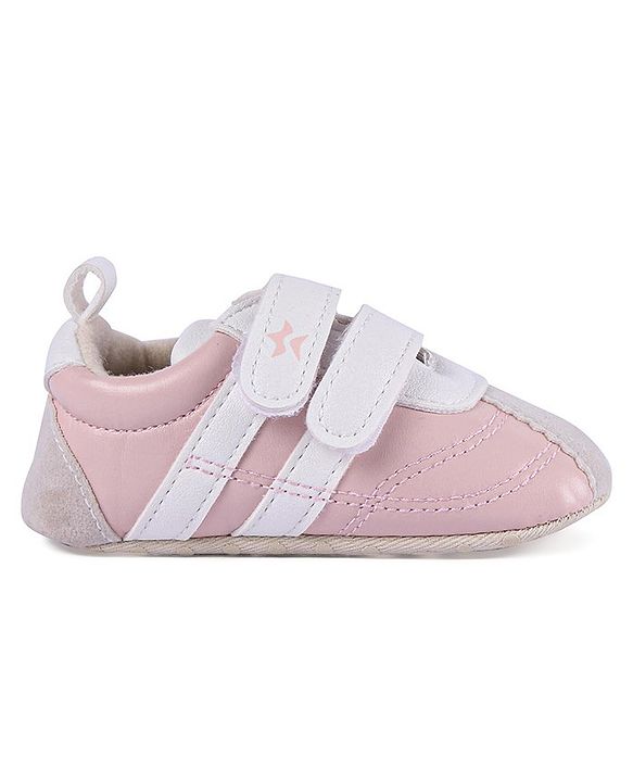 Cute Walk by Babyhug Colour Blocked Double Velcro Closure Booties - Blue