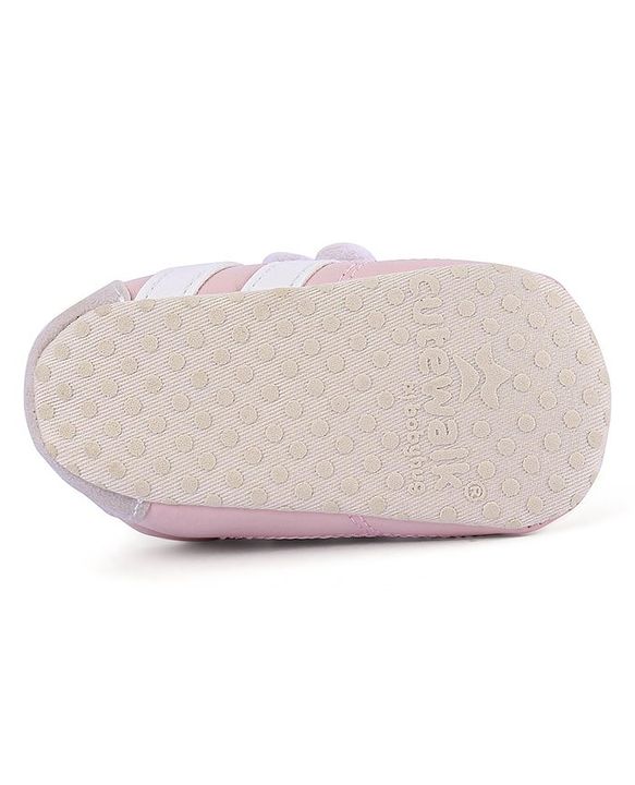 Cute Walk by Babyhug Colour Blocked Double Velcro Closure Booties - Blue