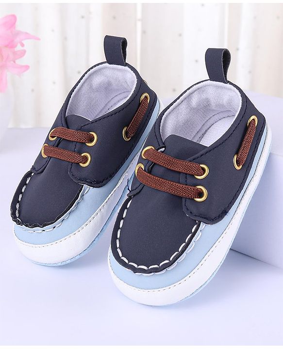 Cute Walk by Babyhug Slip On Booties with Lace Detailing - Coffee Brown