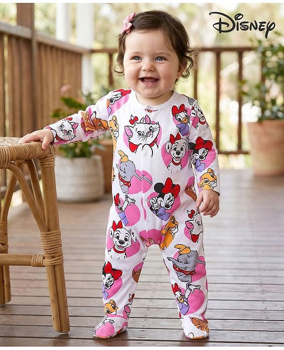Babyhug Interlock Cotton Knit Full Sleeves Footed Sleep Suit With Football Print - Blue main image 1