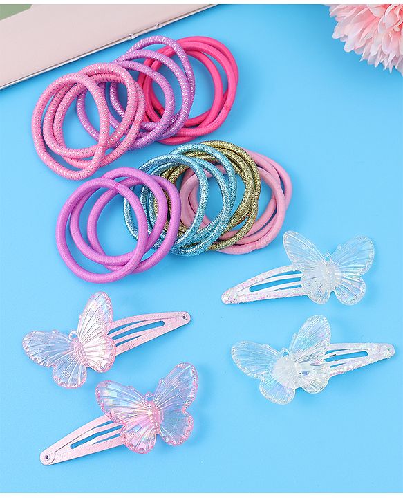 Babyhug Hair Accessories Combo Set Free Size Pack of 25 - Multicolor