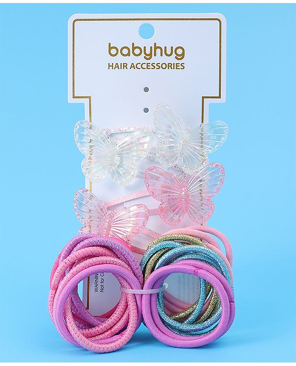 Babyhug Hair Accessories Combo Set Free Size Pack of 25 - Multicolor