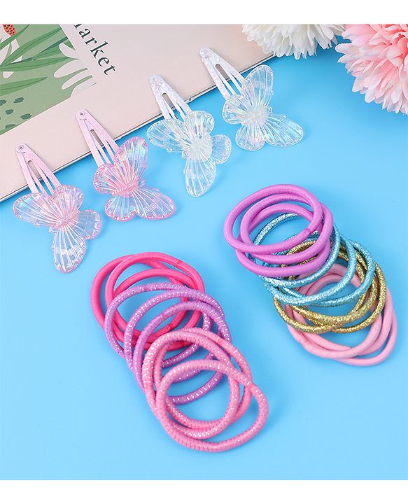 Babyhug Hair Accessories Combo Set Free Size Pack of 25 - Multicolor