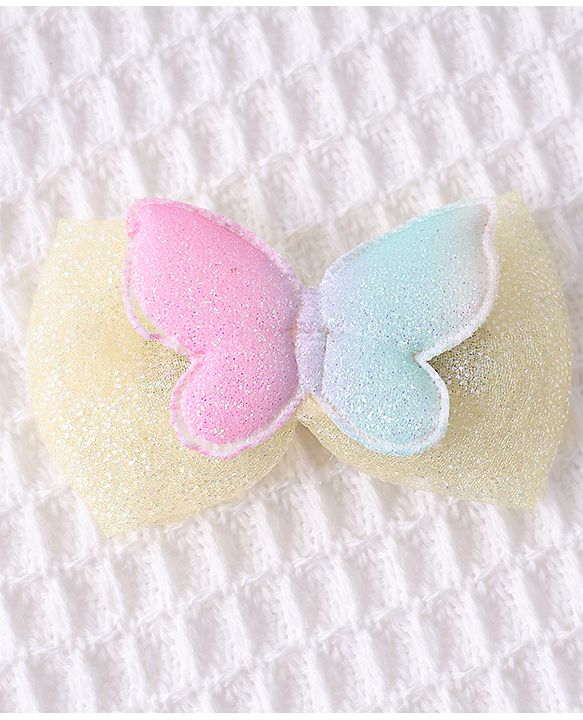 Babyhug Bow and Butterfly Clips Set of 2 - Yellow