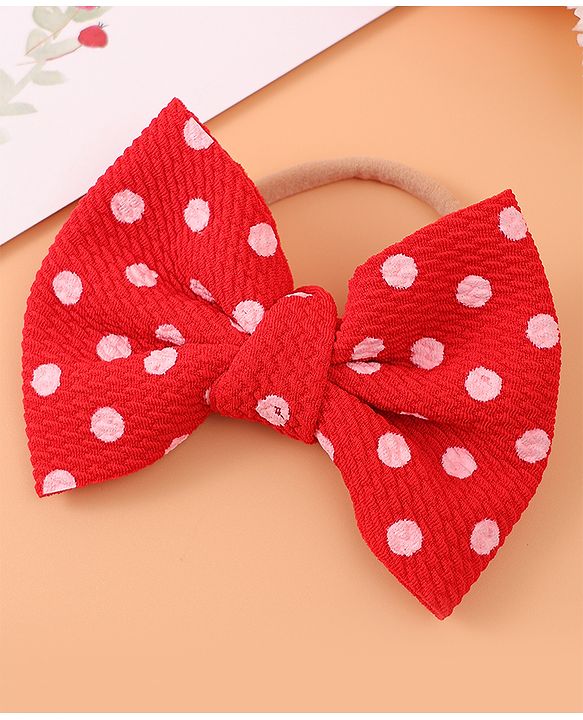 Babyhug Headband & Rubberband Combo Set of 2 - Red