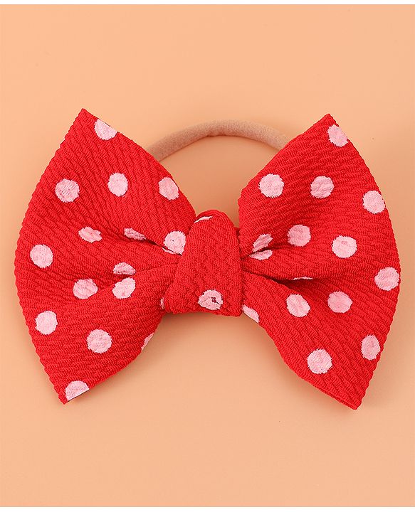 Babyhug Headband & Rubberband Combo Set of 2 - Red