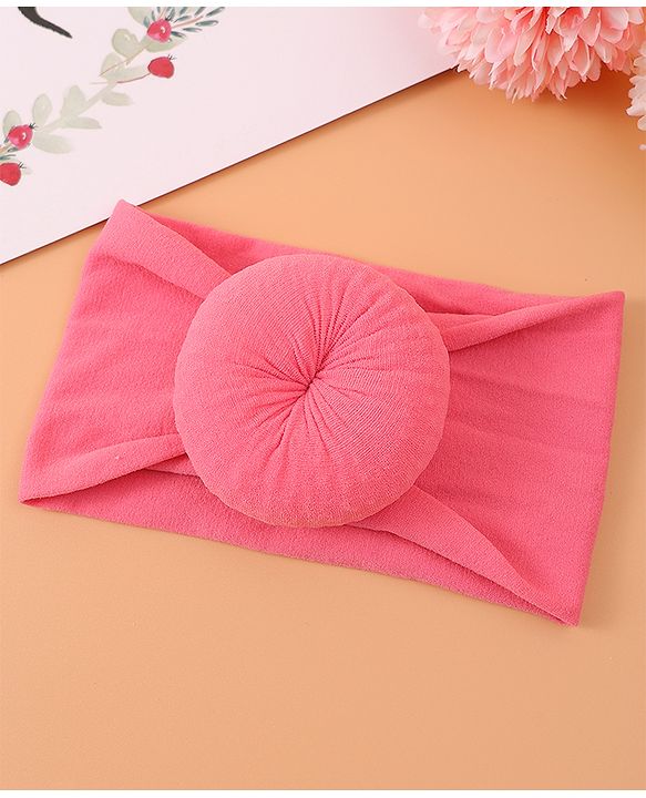 Babyhug Headband & Rubberband Combo Set of 2 - Dark Pink