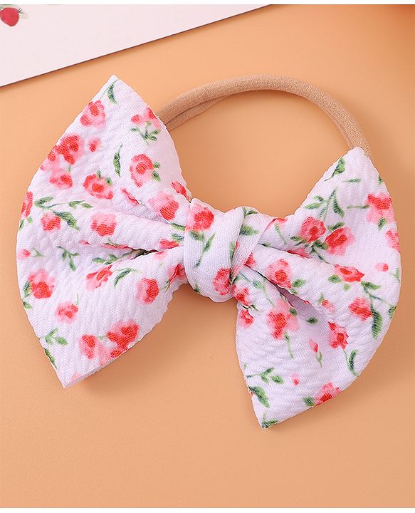 Babyhug Headband & Rubberband Combo Set of 2 - Dark Pink