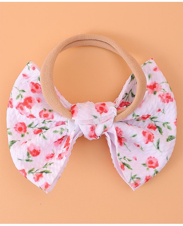 Babyhug Headband & Rubberband Combo Set of 2 - Dark Pink