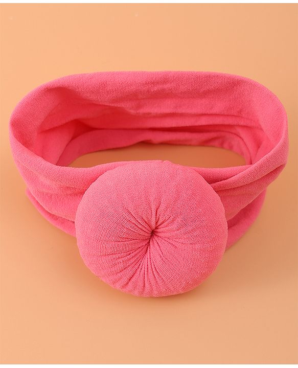 Babyhug Headband & Rubberband Combo Set of 2 - Dark Pink