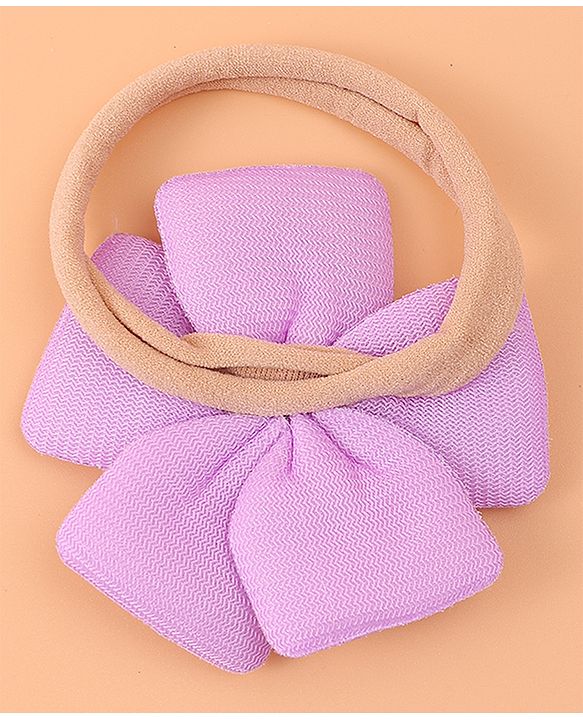 Babyhug Flower and Bow Motifs Headbands Set of 5 - Purple