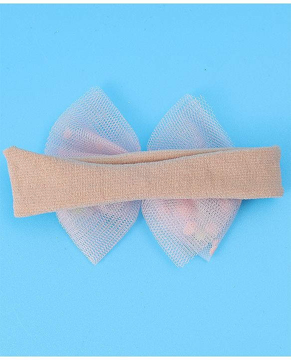 Babyhug Bow Butterfly & Flower Applique Headbands Pack of 5 - Peach