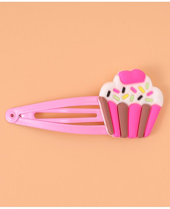 Babyhug Cupcake Hair Clips & Rubber Bands Accessories Combo Sets of 12 - Pink