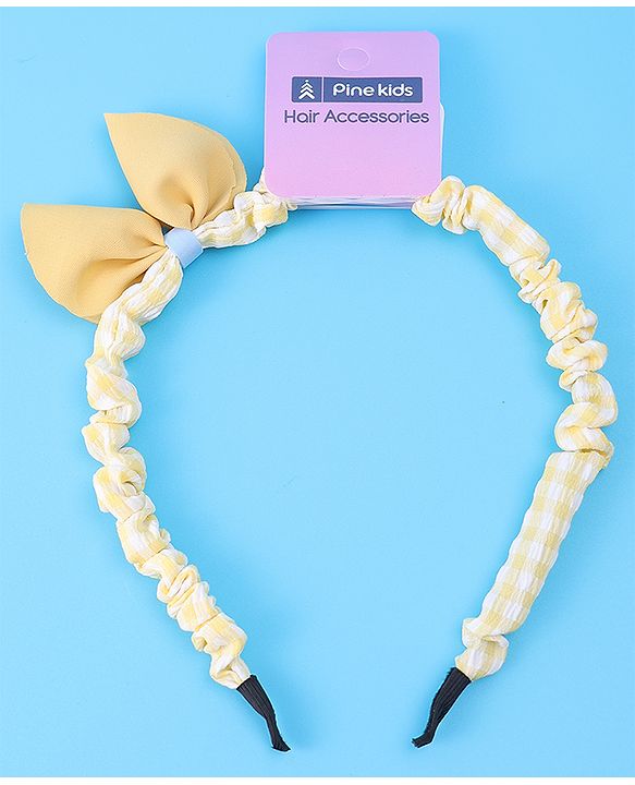 Pine Kids Bow Hair Band - Yellow