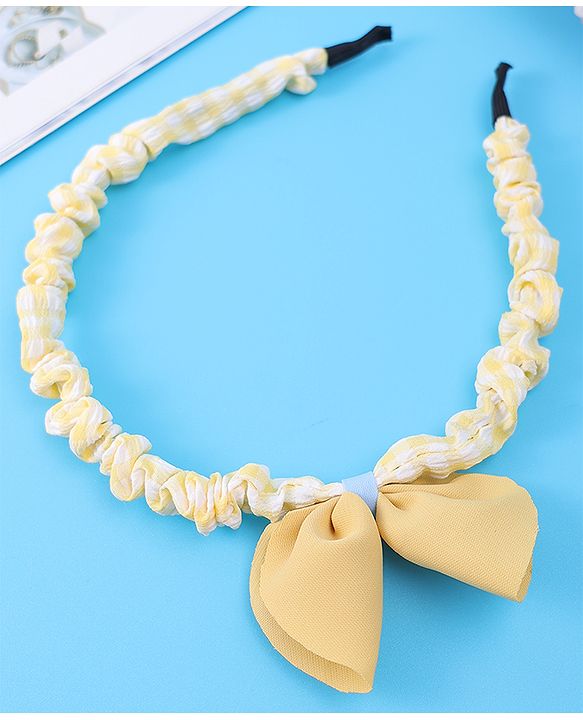 Pine Kids Bow Hair Band - Yellow