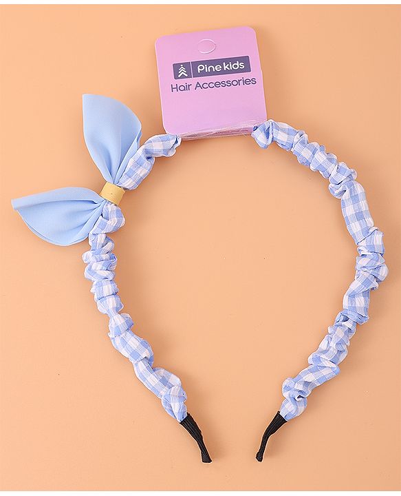 Pine Kids Bow Hair Band - Blue