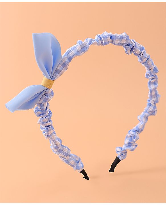 Pine Kids Bow Hair Band - Blue