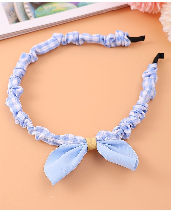 Pine Kids Bow Hair Band - Blue
