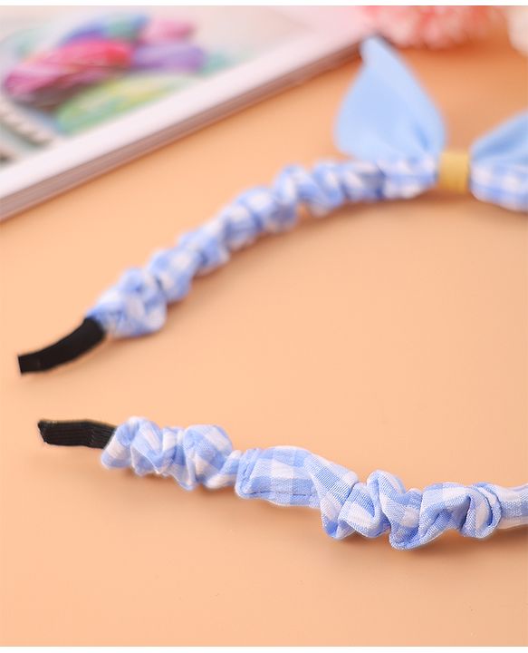 Pine Kids Bow Hair Band - Blue