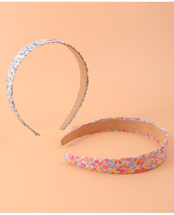 Pine Kids Set of Floral Print Hair Bands Pack of 2 - Multicolor