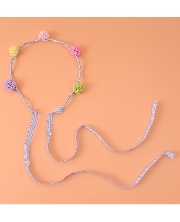 Pine Kids Pom-Pom Hair Bands -Blue