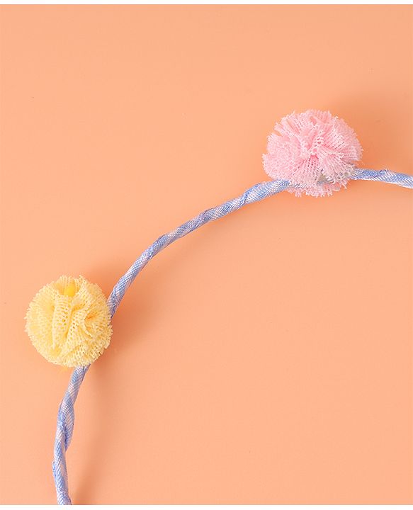 Pine Kids Pom-Pom Hair Bands -Blue
