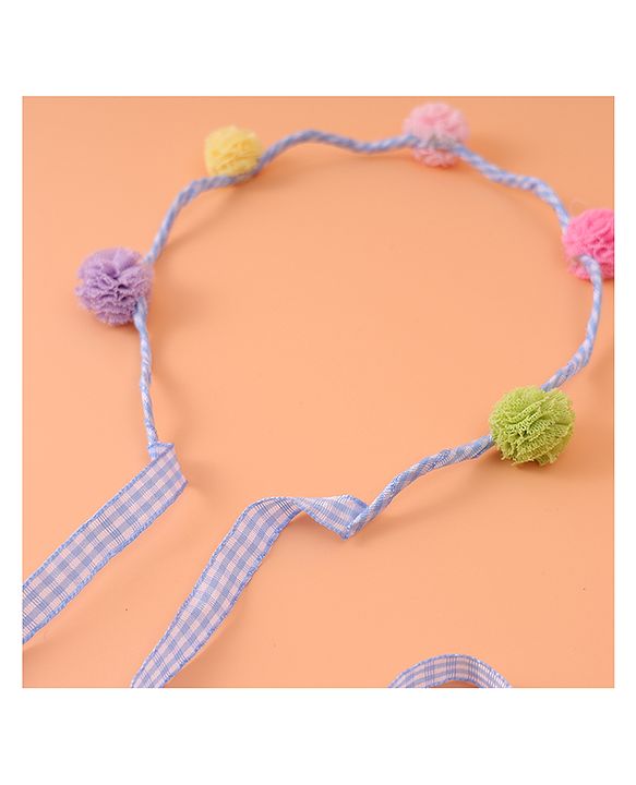 Pine Kids Pom-Pom Hair Bands -Blue